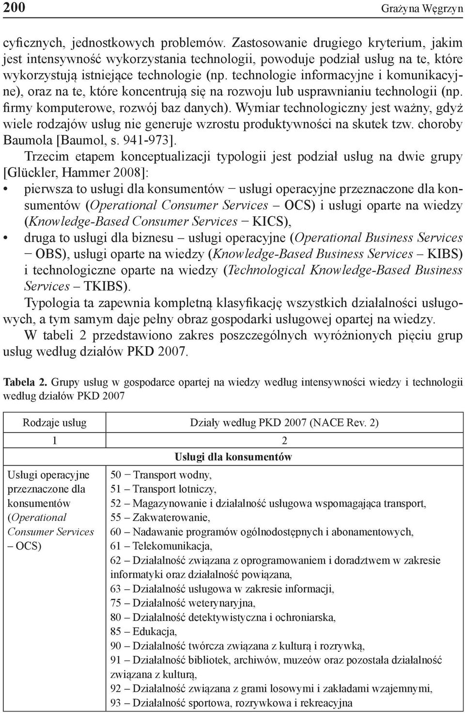 technologie informacyjne i komunikacyjne), oraz na te, które koncentrują się na rozwoju lub usprawnianiu technologii (np. firmy komputerowe, rozwój baz danych).