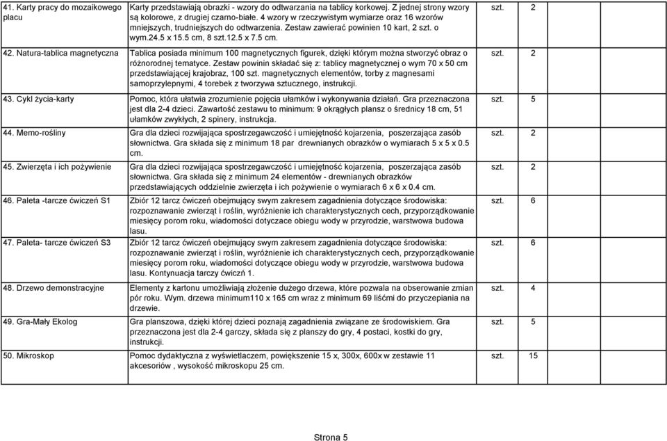 Natura-tablica magnetyczna Tablica posiada minimum 100 magnetycznych figurek, dzięki którym można stworzyć obraz o różnorodnej tematyce.