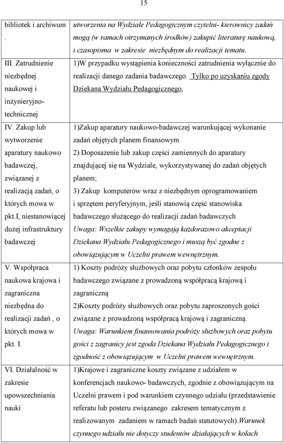 Działalność w zakresie upowszechniania nauki utworzenia na Wydziale Pedagogicznym czytelni- kierownicy zadań mogą (w ramach otrzymanych środków) zakupić literaturę naukową, i czasopisma w zakresie