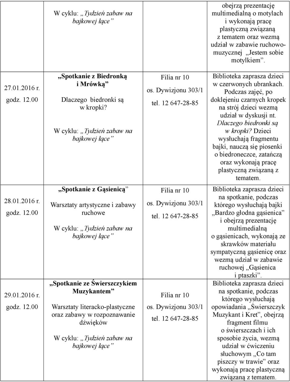 Podczas zajęć, po doklejeniu czarnych kropek na strój dzieci wezmą udział w dyskusji nt. Dlaczego biedronki są w kropki?