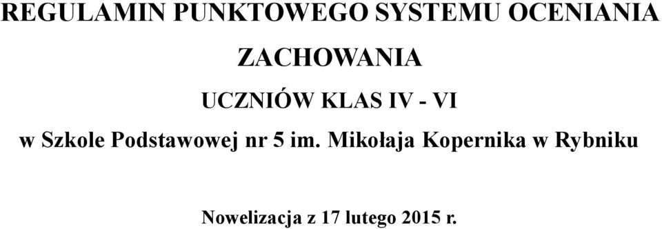 Szkole Podstawowej nr 5 im.