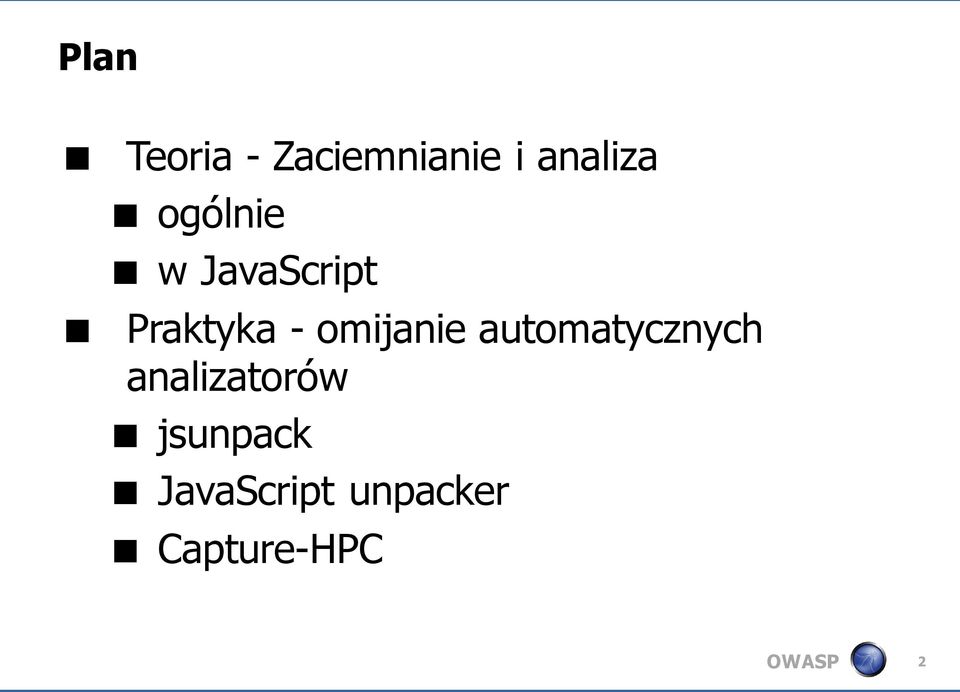 omijanie automatycznych analizatorów