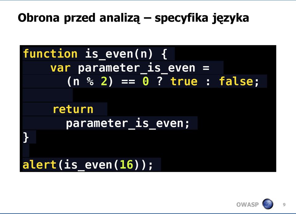 parameter_is_even = (n % 2) == 0?