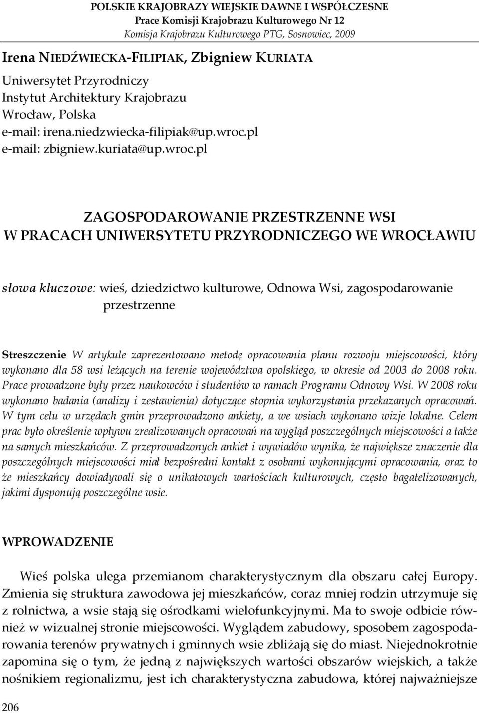 pl e-mail: zbigniew.kuriata@up.wroc.