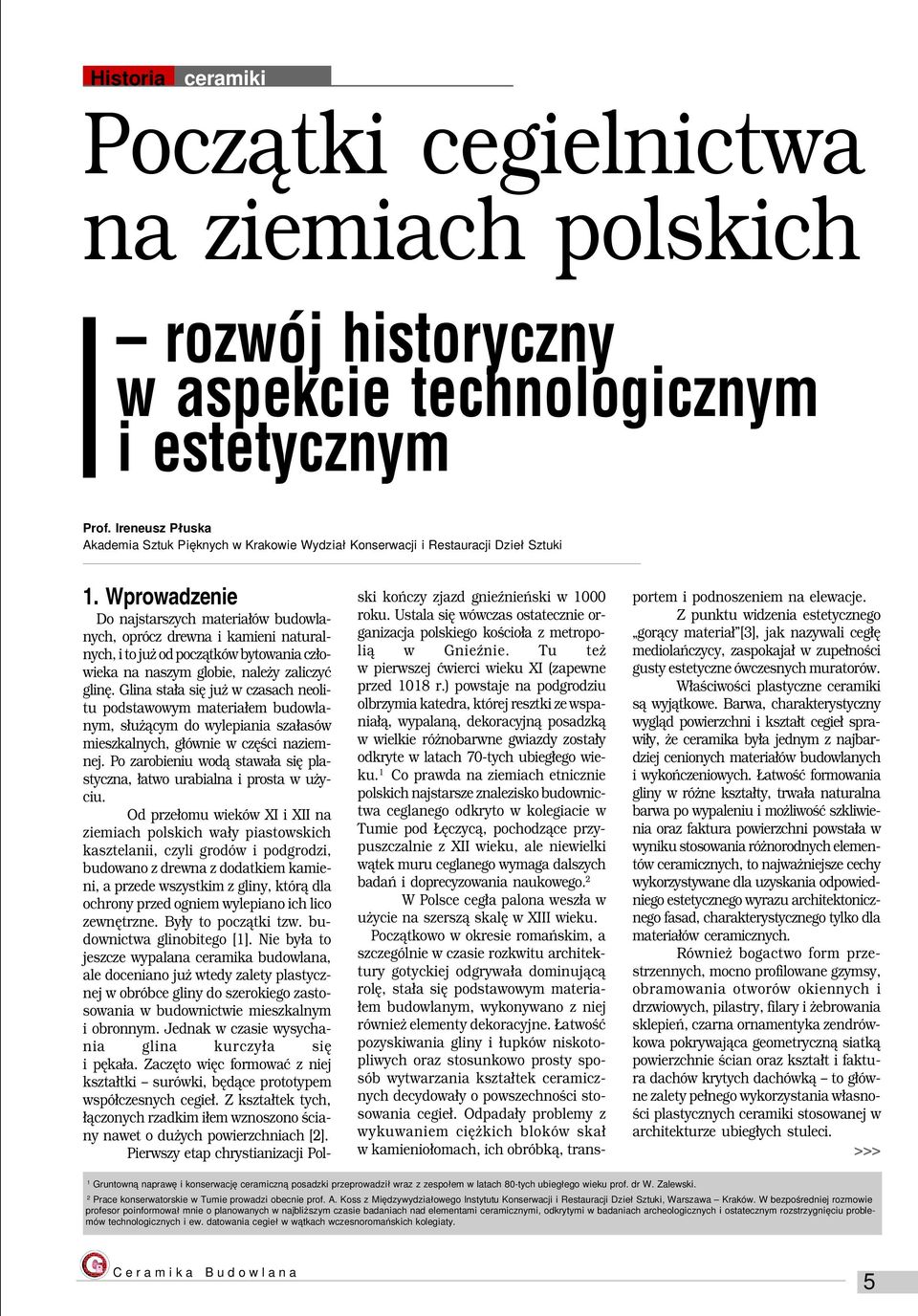 Wprowadzenie Do najstarszych materia³ów budowlanych, oprócz drewna i kamieni naturalnych, i to ju od pocz¹tków bytowania cz³owieka na naszym globie, nale y zaliczyæ glinê.