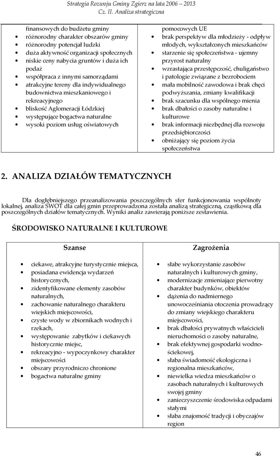 brak perspektyw dla młodzieży - odpływ młodych, wykształconych mieszkańców starzenie się społeczeństwa - ujemny przyrost naturalny wzrastająca przestępczość, chuligaństwo i patologie związane z