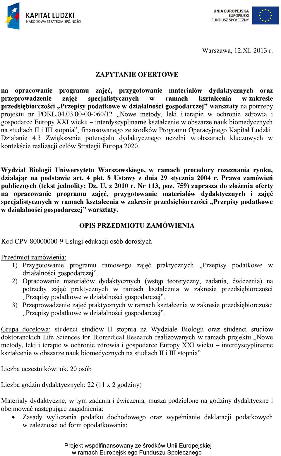 podatkowe w działalności gospodarczej warsztaty na potrzeby projektu nr POKL.04.03.