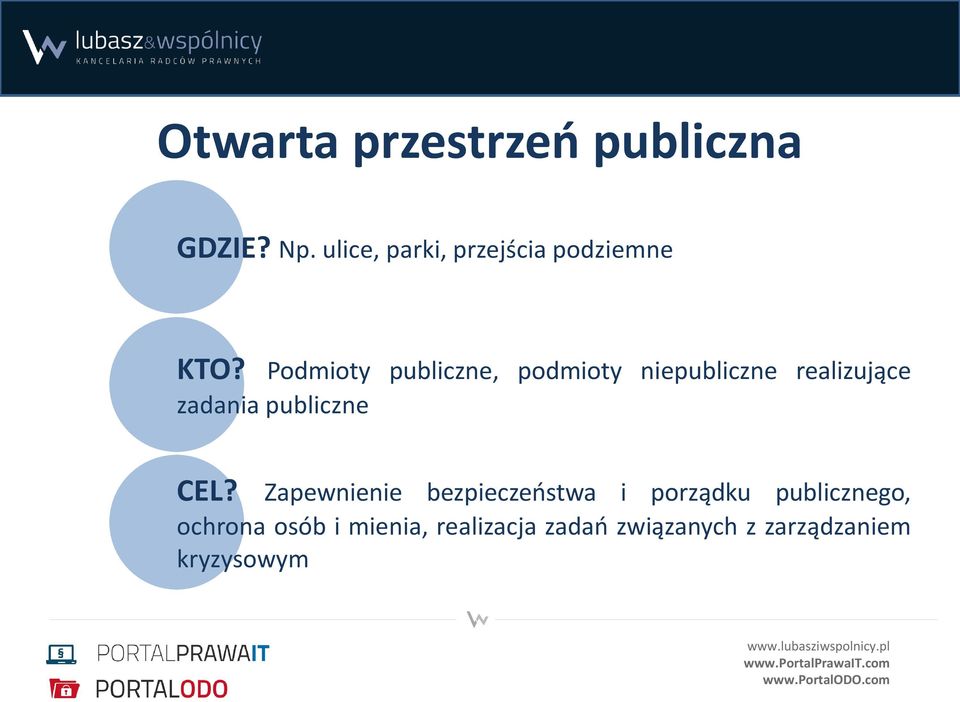 Podmioty publiczne, podmioty niepubliczne realizujące zadania