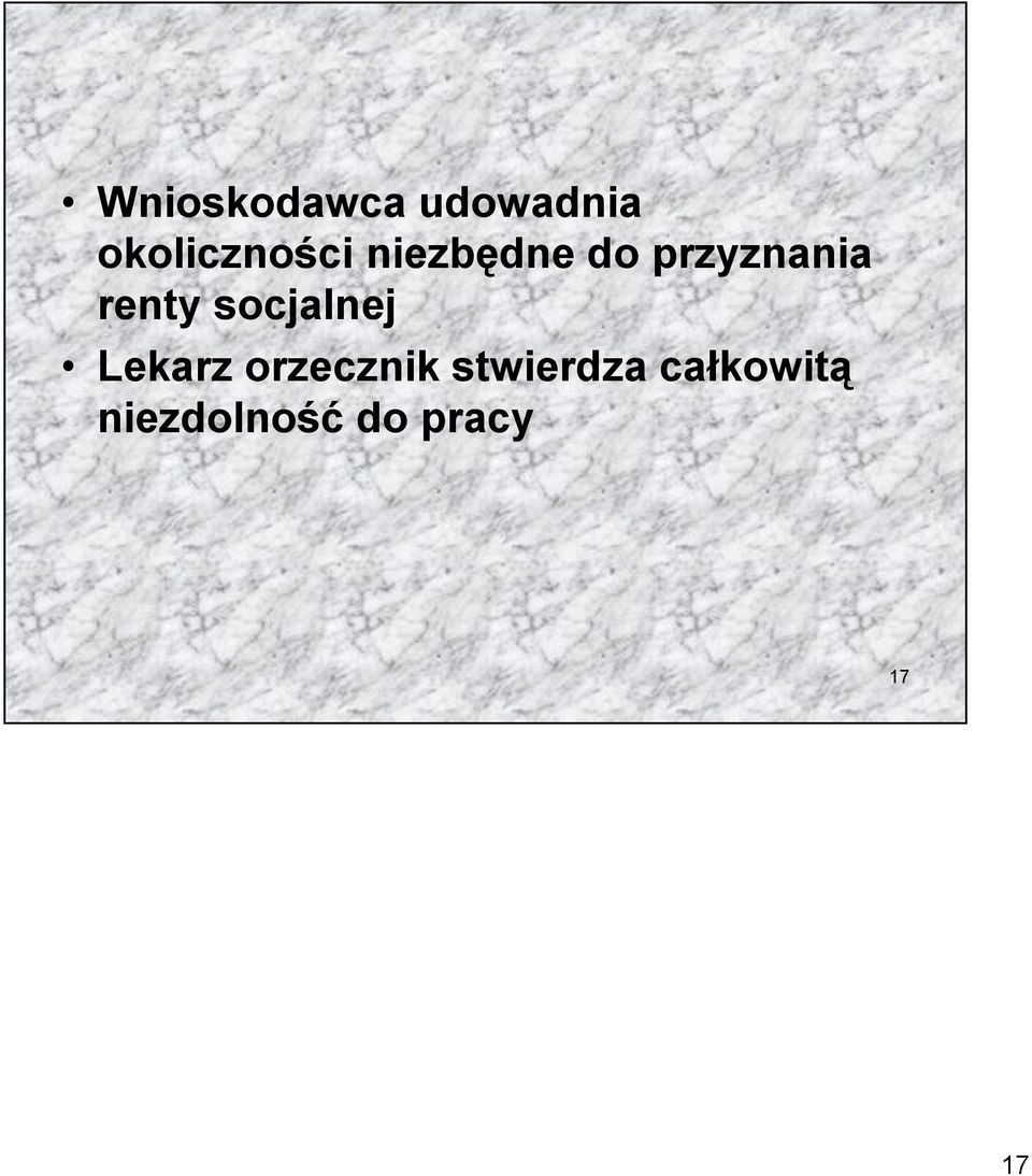 przyznania renty socjalnej Lekarz