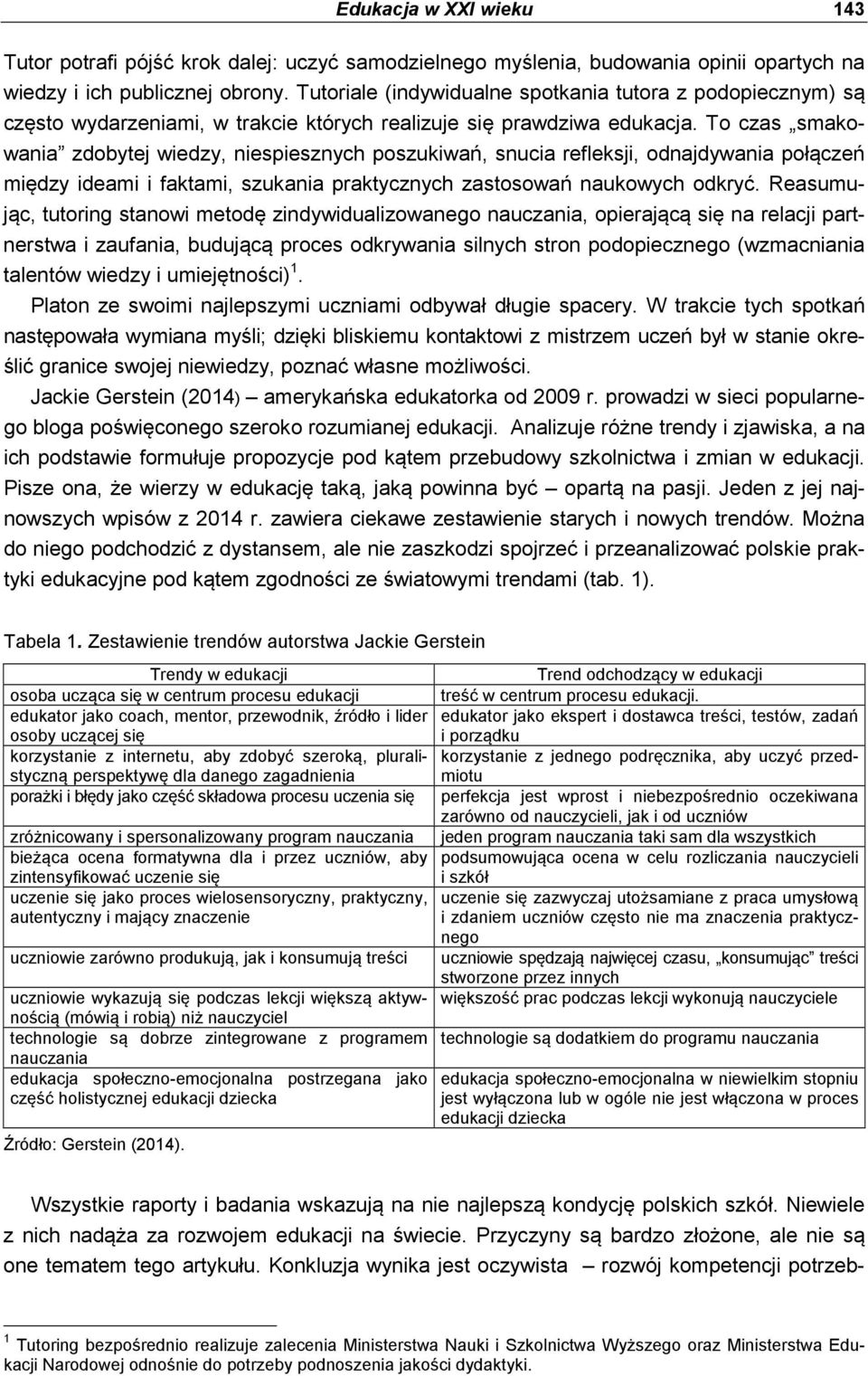 To czas smakowania zdobytej wiedzy, niespiesznych poszukiwań, snucia refleksji, odnajdywania połączeń między ideami i faktami, szukania praktycznych zastosowań naukowych odkryć.