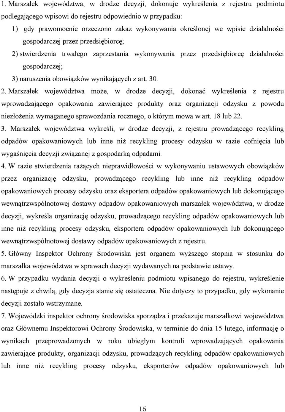wynikających z art. 30. 2.