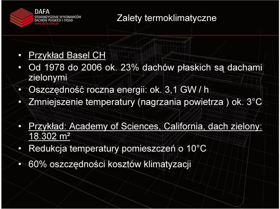 3,1 GW / h Zmniejszenie temperatury (nagrzania powietrza ) ok.