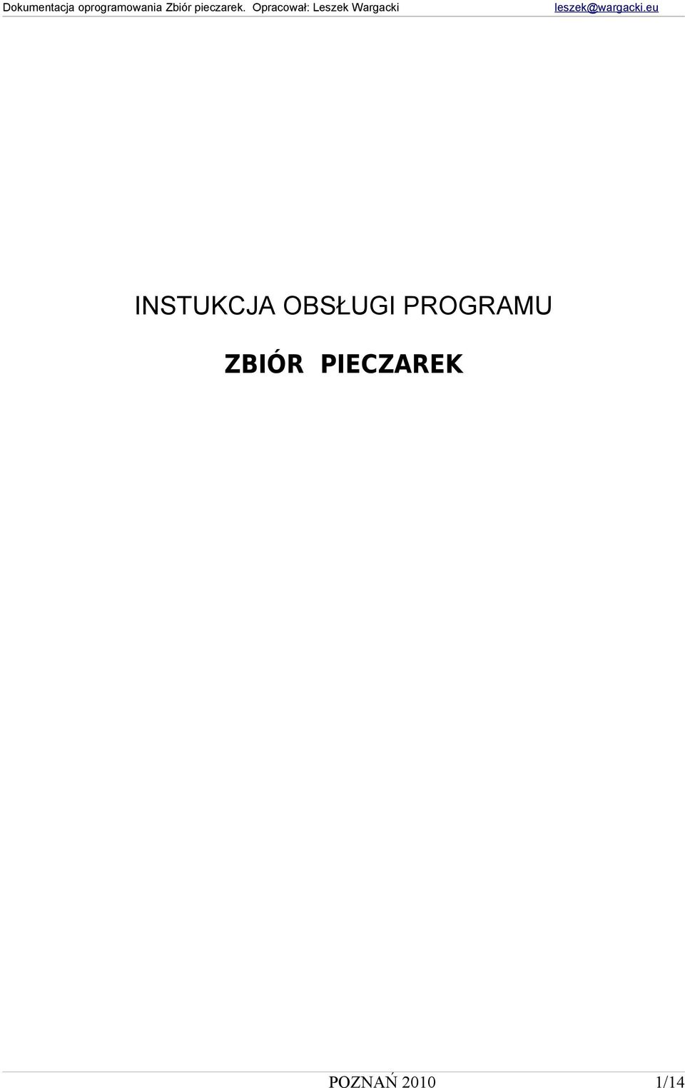 PROGRAMU ZBIÓR