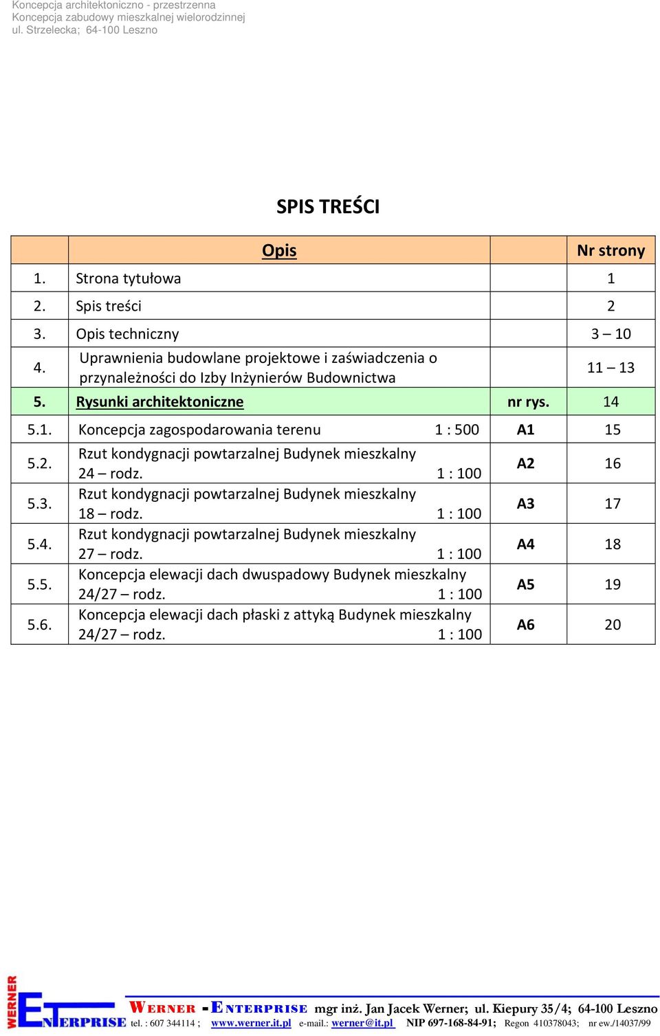 2. 5.3. 5.4. 5.5. 5.6. Rzut kondygnacji powtarzalnej Budynek mieszkalny 24 rodz. 1 : 100 Rzut kondygnacji powtarzalnej Budynek mieszkalny 18 rodz.