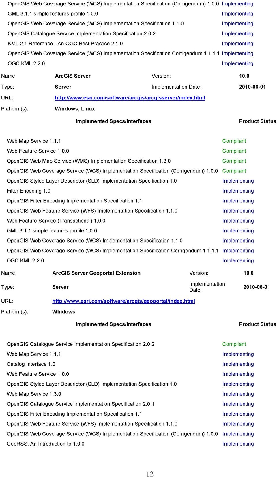 0 Type: Server Implementation Date: 2010-06-01 URL: Platform(s): http://www.esri.com/software/arcgis/arcgisserver/index.