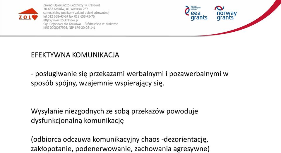 Wysyłanie niezgodnych ze sobą przekazów powoduje dysfunkcjonalną komunikację