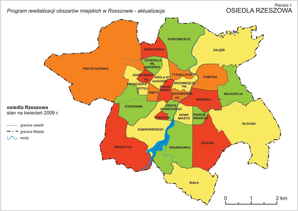 KOTULI KIEGO KMITY MIESZKA I WILKOWYJA osiedla Rzeszowa stan na kwiecieñ 2009 r.