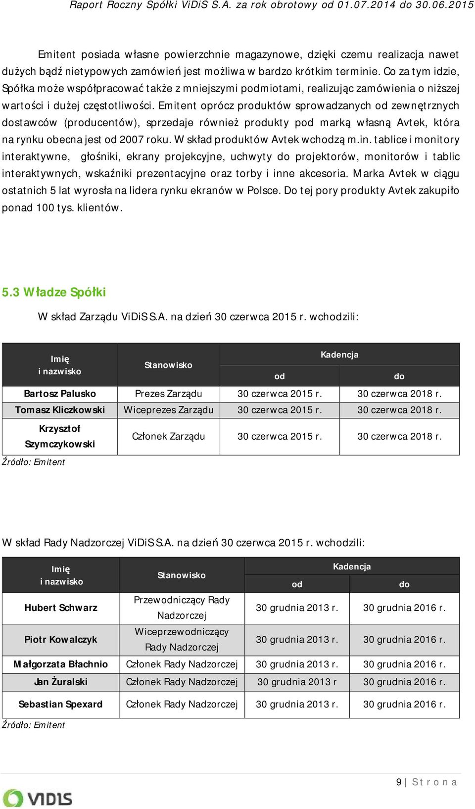 Emitent oprócz produktów sprowadzanych od zewnętrznych dostawców (producentów), sprzedaje również produkty pod marką własną Avtek, która na rynku obecna jest od 2007 roku.