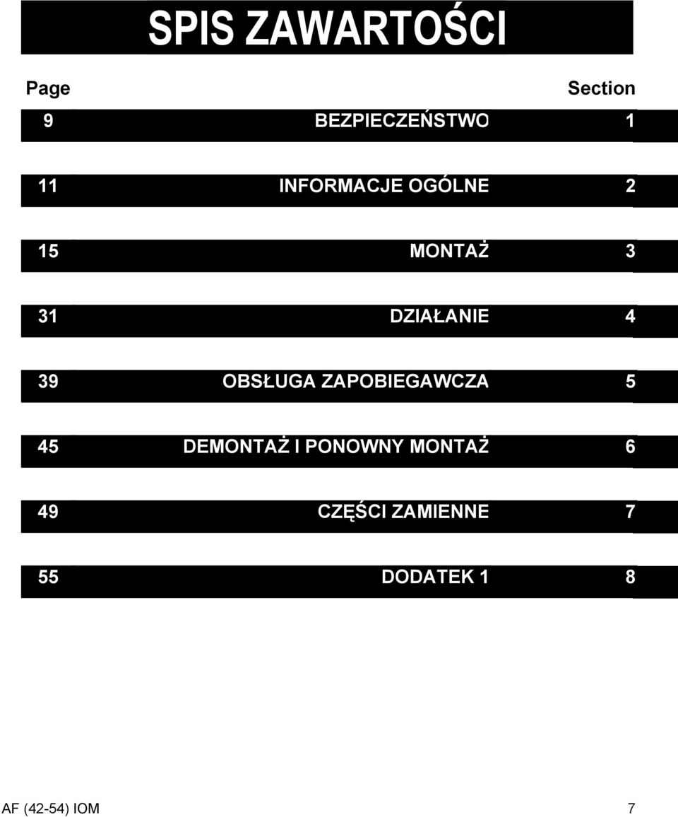 OBSŁUGA ZAPOBIEGAWCZA 5 45 DEMONTAŻ I PONOWNY