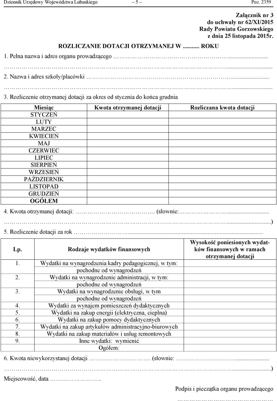 Rolicenie otrymanej dotacji a okres od stycnia do końca grudnia Miesiąc Kwota otrymanej dotacji Rolicana kwota dotacji STYCZEŃ LUTY MARZEC KWIECIEŃ MAJ CZERWIEC LIPIEC SIERPIEŃ WRZESIEŃ PAŹDZIERNIK