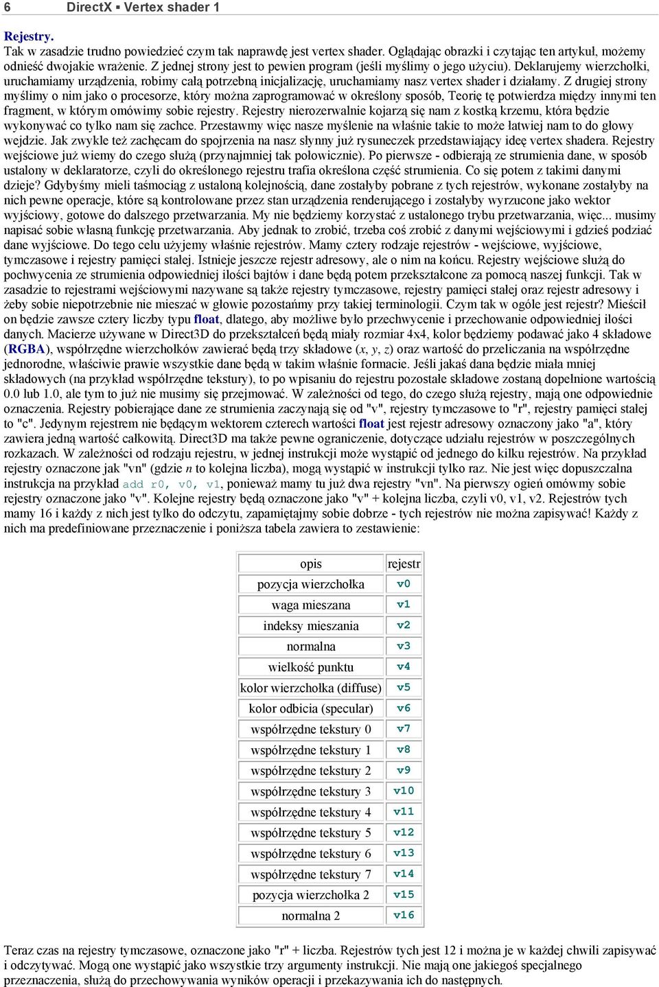 Z drugiej strony myślimy o nim jako o procesorze, który można zaprogramować w określony sposób, Teorię tę potwierdza między innymi ten fragment, w którym omówimy sobie rejestry.