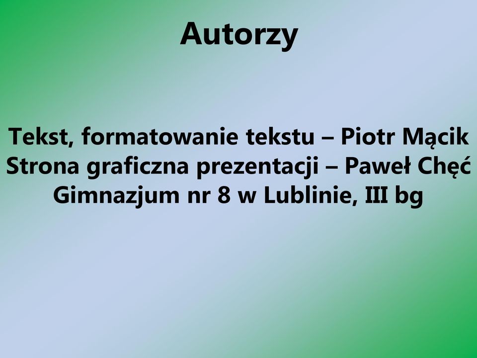 graficzna prezentacji Paweł