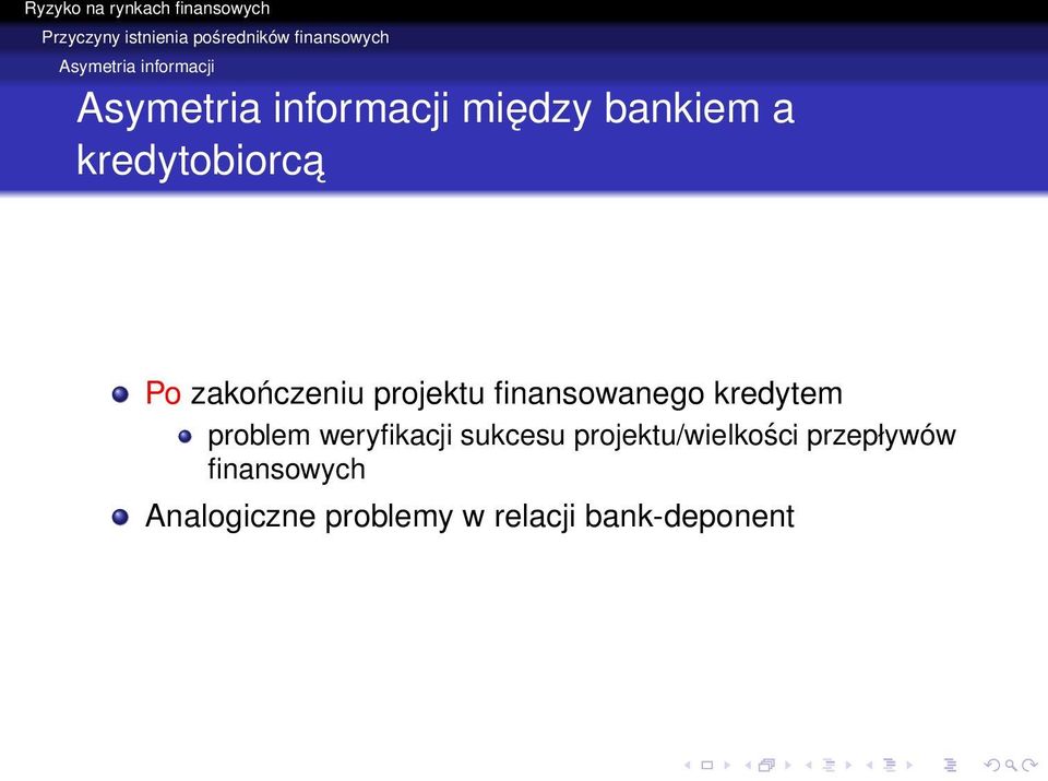 projektu finansowanego kredytem problem weryfikacji sukcesu