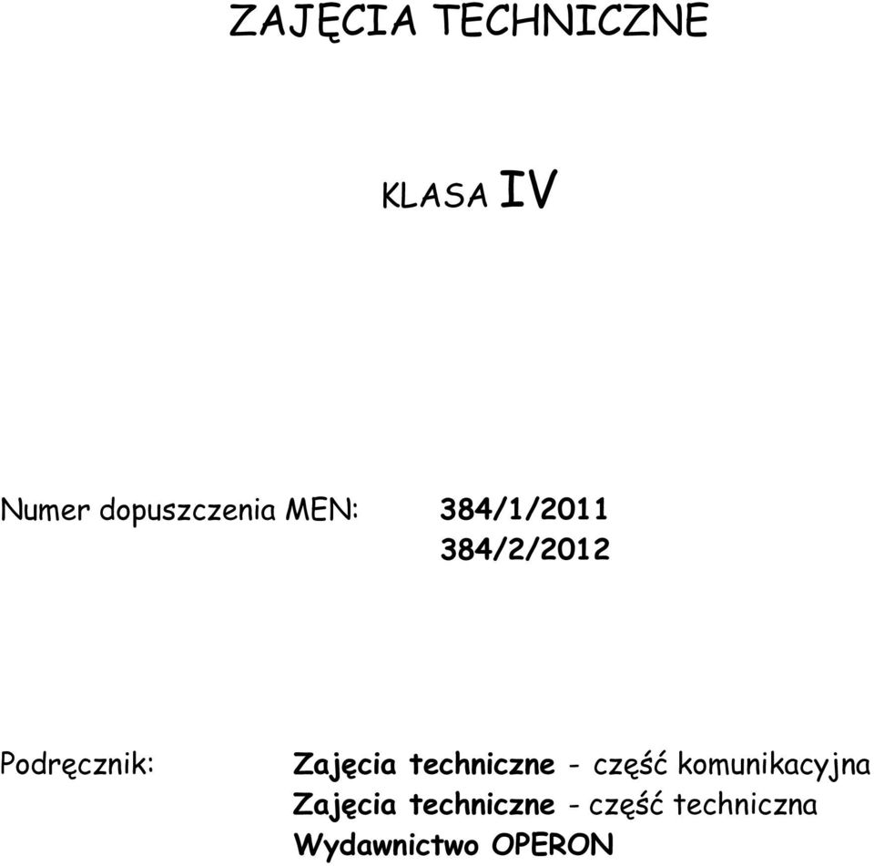 Podręcznik: Zajęcia techniczne - część