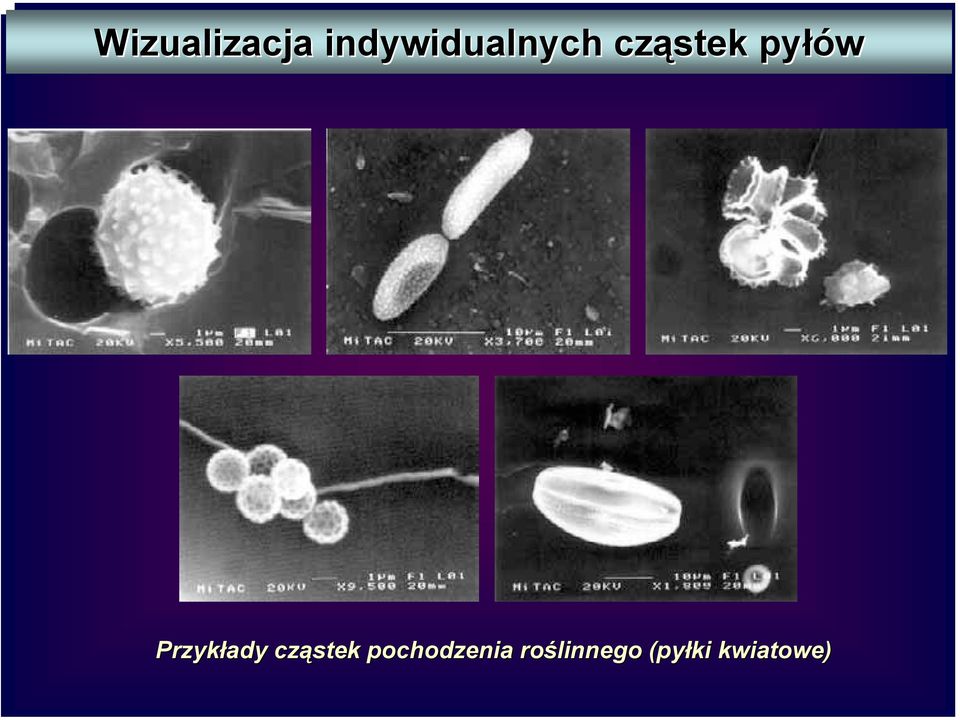 atmosferycznego cząstek pyłów