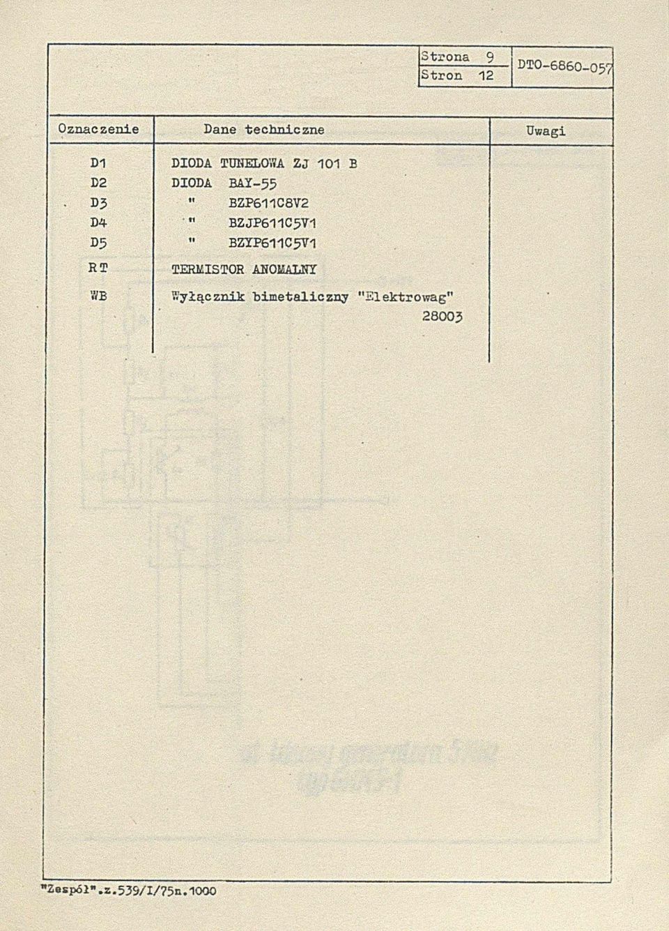 " BZJP611C5V1 D5 " BZYP611C5V1 RT WB TERłtISTOR ANOKALNT?