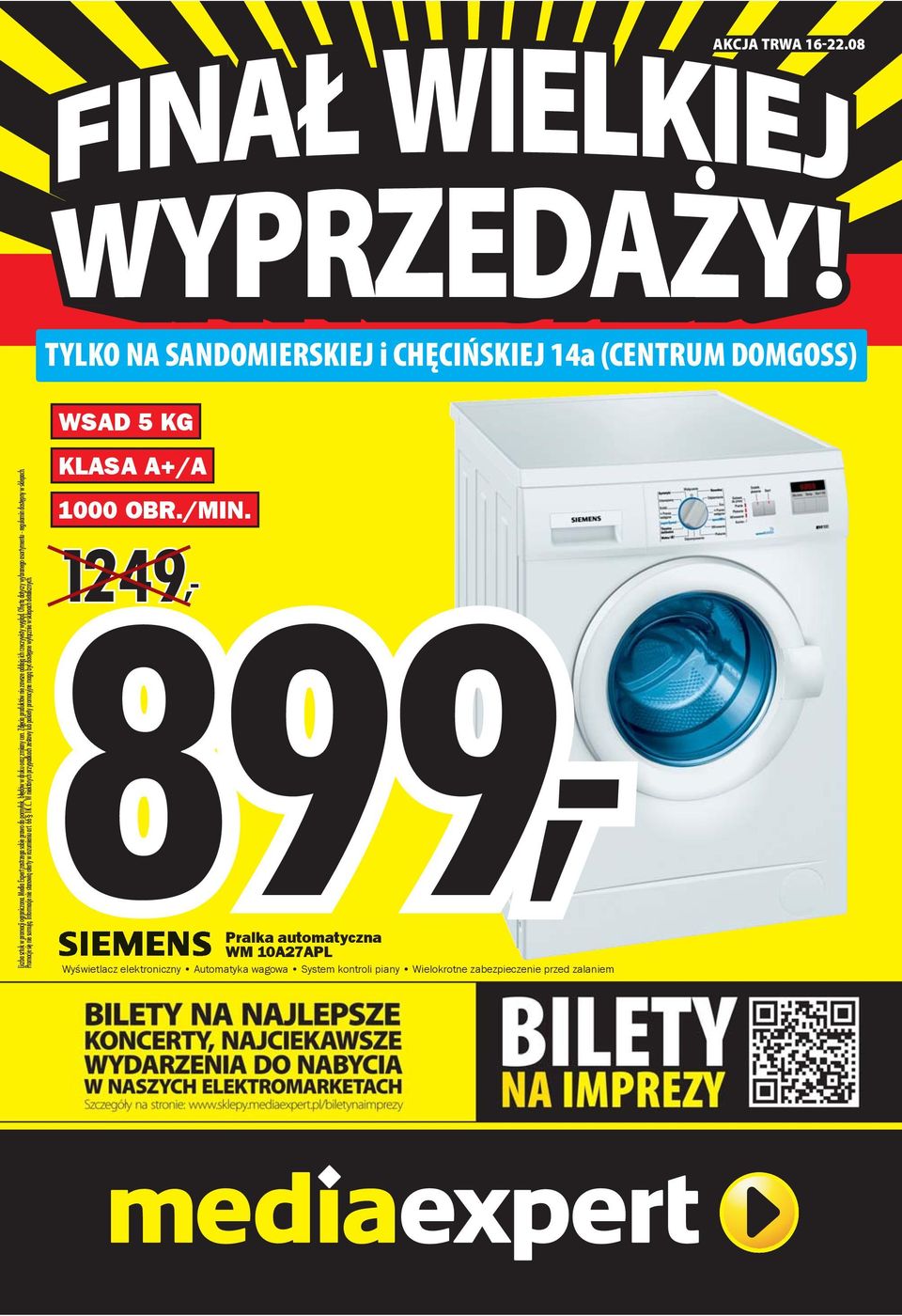 Oferta dotyczy wybranego asortymentu - regulamin dostępny w sklepach. Promocje się nie sumują. Informacje nie stanowią oferty w rozumieniu art. 66 1K.C.