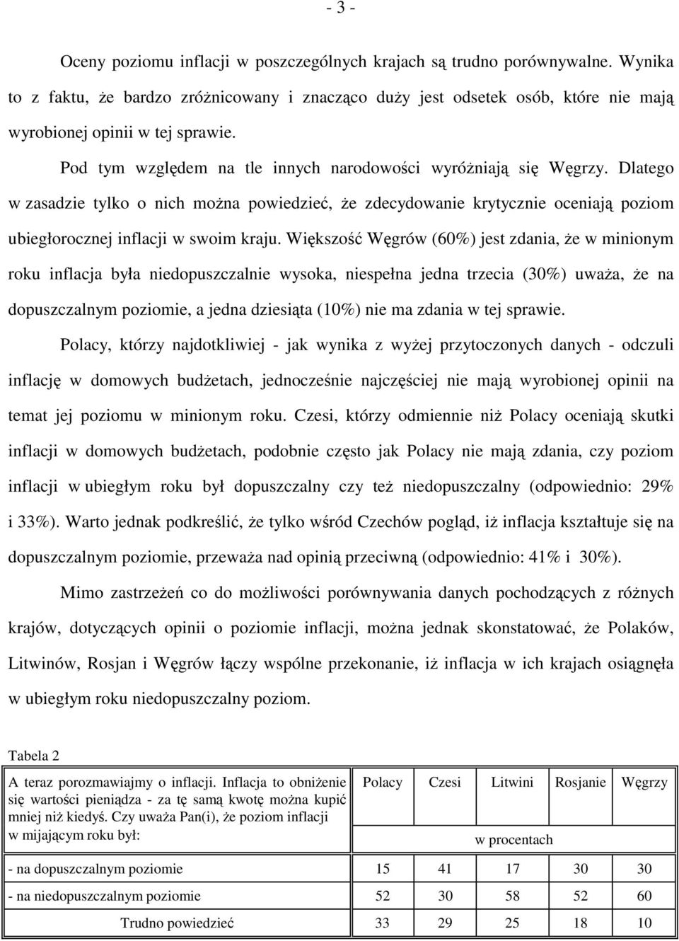 Dlatego w zasadzie tylko o nich można powiedzieć, że zdecydowanie krytycznie oceniają poziom ubiegłorocznej inflacji w swoim kraju.