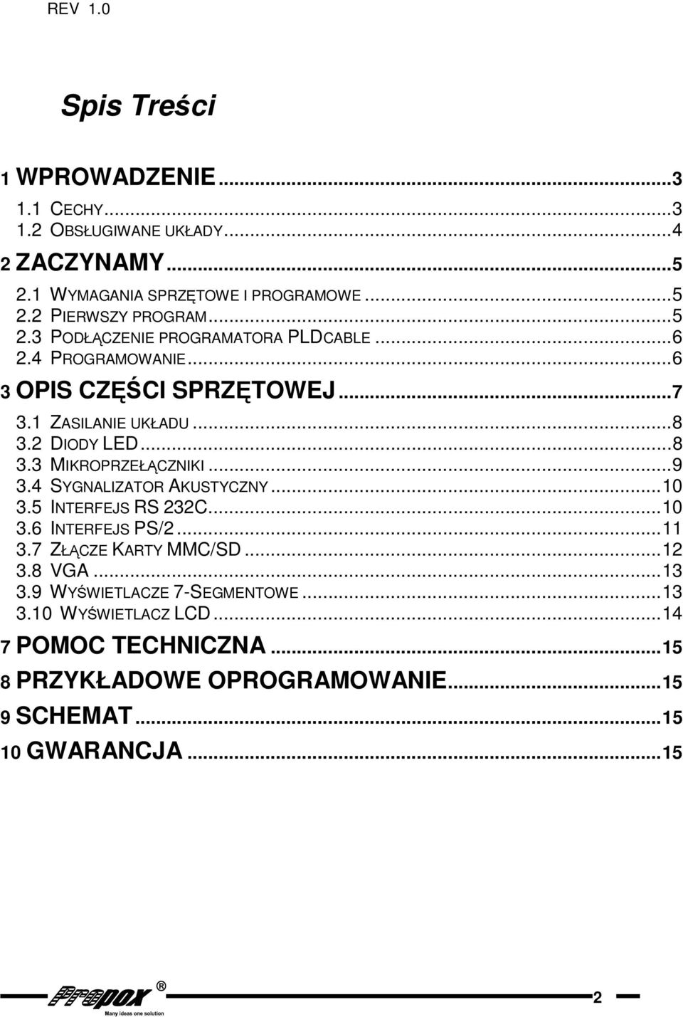 ..9 3.4 SYGNALIZATOR AKUSTYCZNY...10 3.5 INTERFEJS RS 232C...10 3.6 INTERFEJS PS/2...11 3.7 ZŁĄCZE KARTY MMC/SD...12 3.8 VGA...13 3.