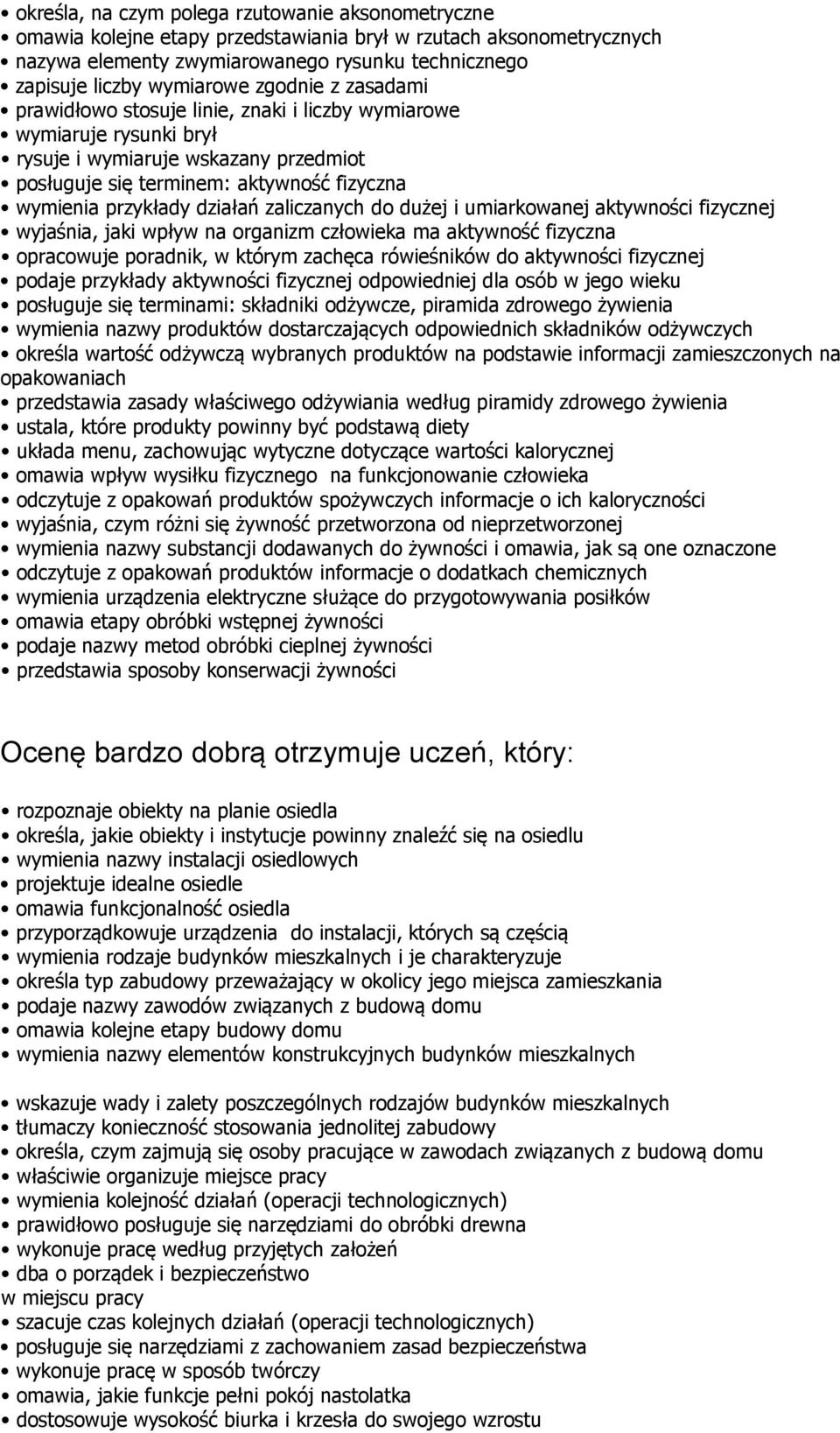 właściwego odżywiania według piramidy zdrowego żywienia ustala, które produkty powinny być podstawą diety układa menu, zachowując wytyczne dotyczące wartości kalorycznej omawia wpływ wysiłku