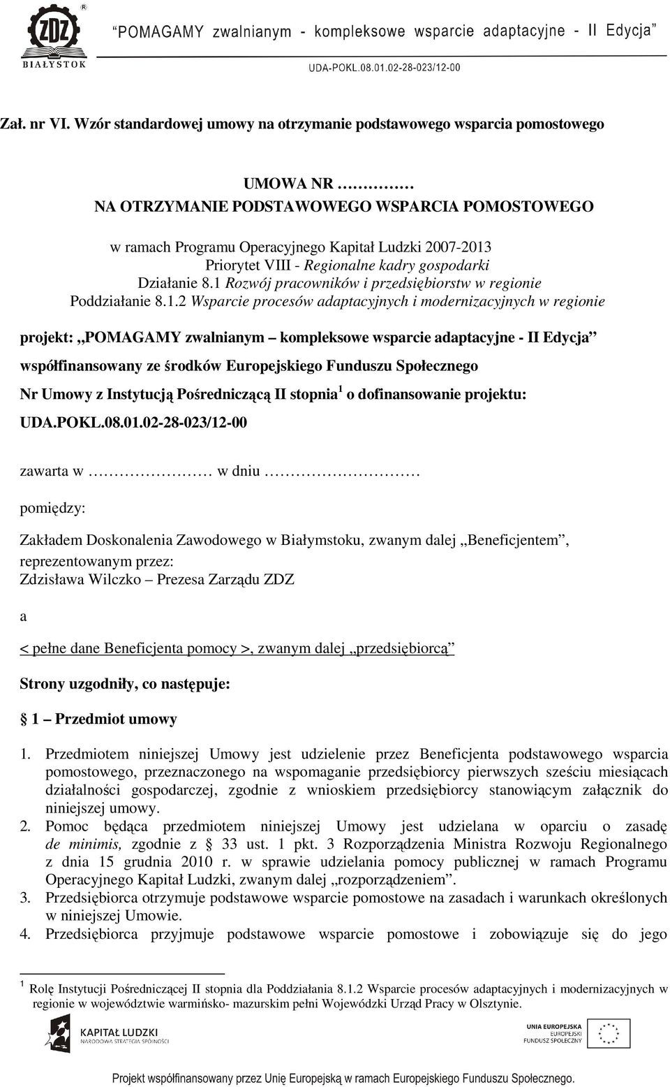 - Regionalne kadry gospodarki Działanie 8.1 