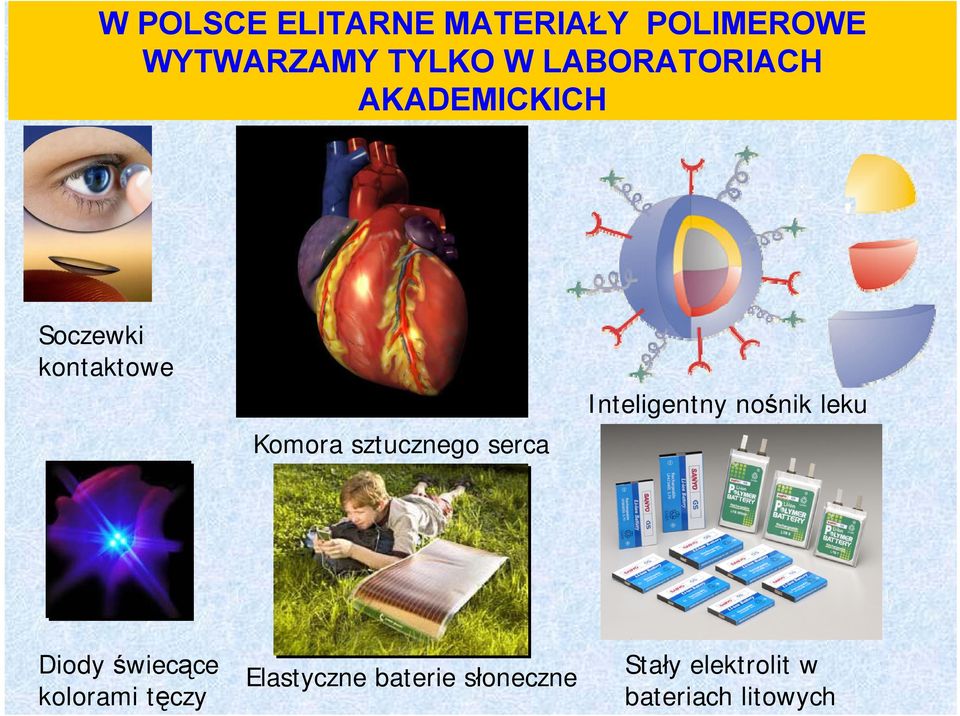 serca Inteligentny nośnik leku Diody świecące kolorami tęczy