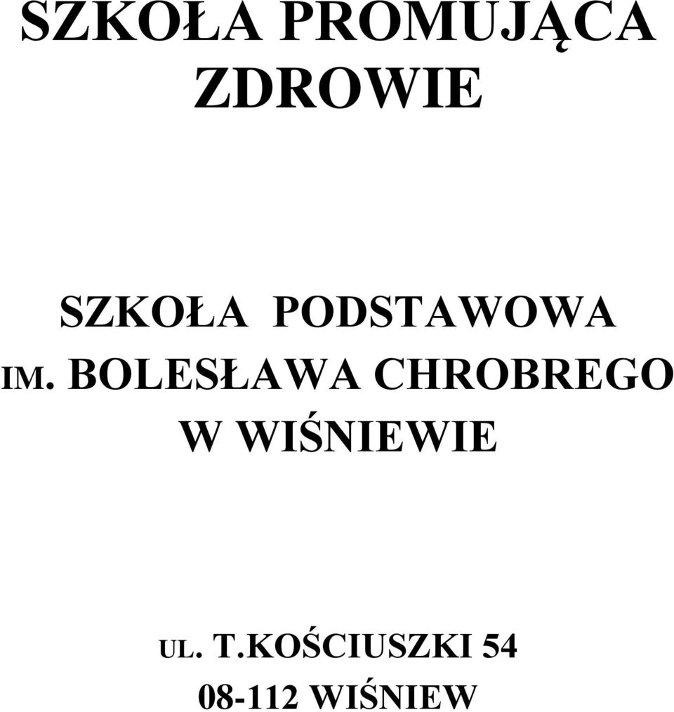 BOLESŁAWA CHROBREGO W