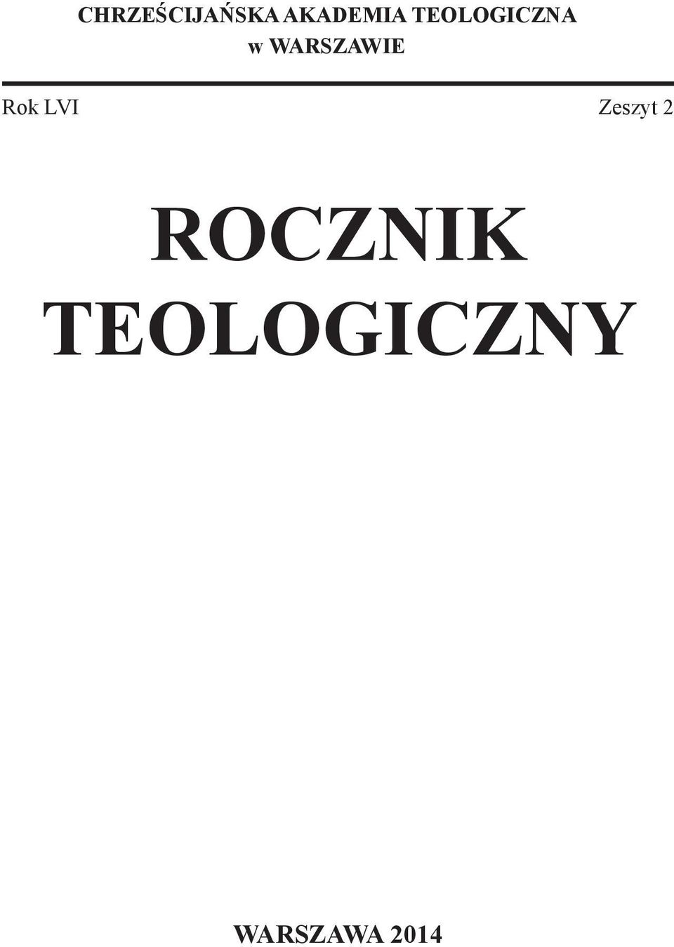 Rok LVI Zeszyt 2 ROCZNIK