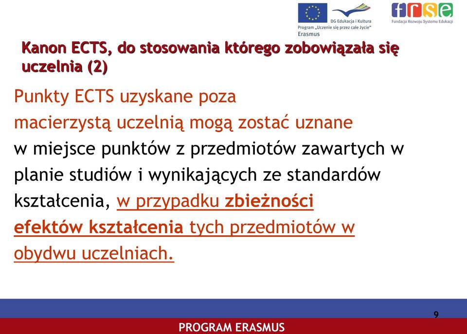 przedmiotów zawartych w planie studiów i wynikających ze standardów