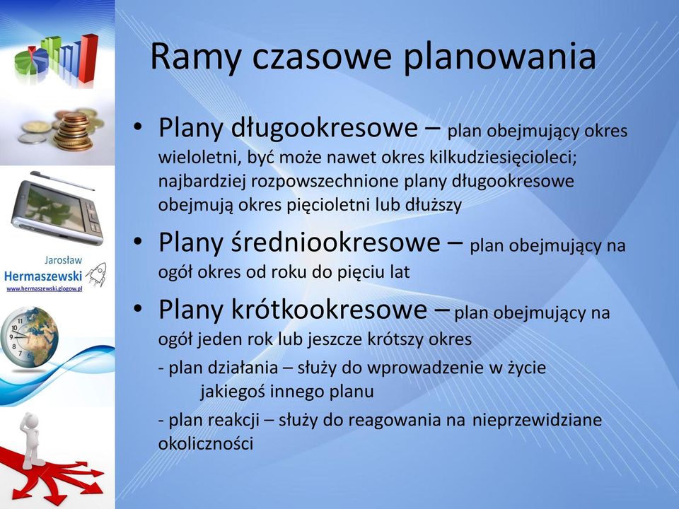 obejmujący na ogół okres od roku do pięciu lat Plany krótkookresowe plan obejmujący na ogół jeden rok lub jeszcze krótszy