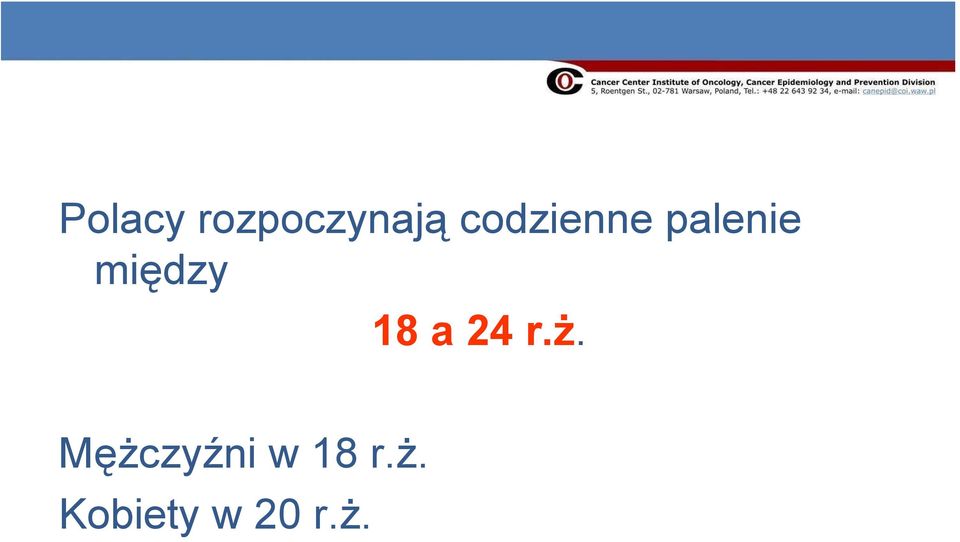 między 18 a 24 r.ż.