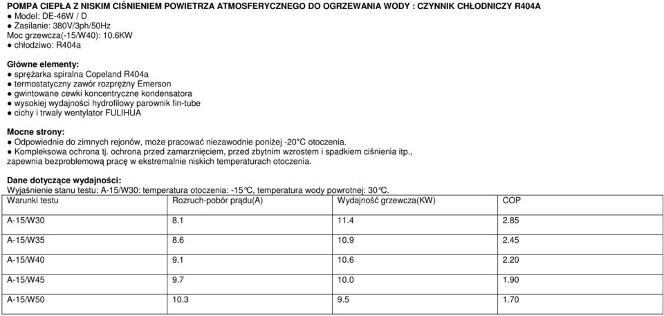 fin-tube cichy i trwały wentylator FULIHUA Mocne strony: Odpowiednie do zimnych rejonów, może pracować niezawodnie poniżej -20*C otoczenia. Kompleksowa ochrona tj.