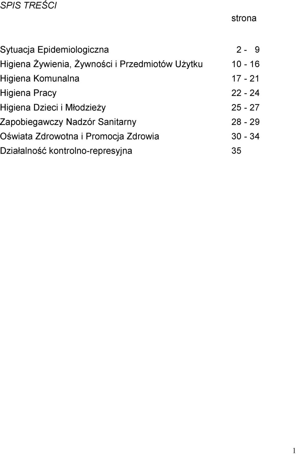 22-24 Higiena Dzieci i Młodzieży 25-27 Zapobiegawczy Nadzór Sanitarny