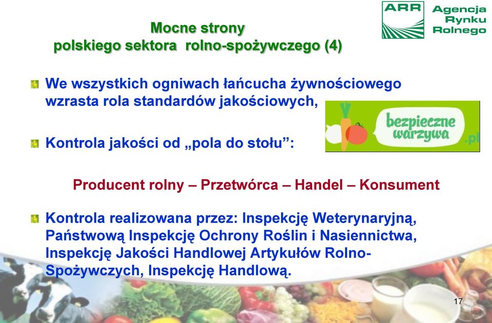 Handel Konsument Kontrola realizowana przez: Inspekcję Weterynaryjną, Państwową Inspekcję Ochrony