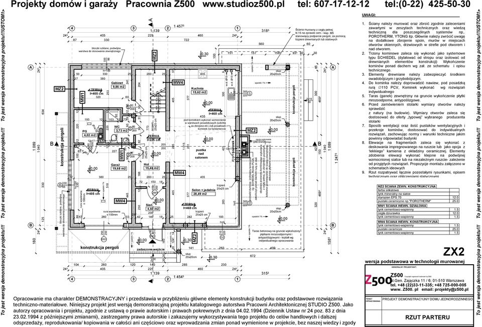 D3 57 2 5 39 38 5 205 37 3 25 25 35 rura wywiewna o 00mm 58 2 2 253 93 2 03 2 73 Ø/6 PG,02 m2 2x7 TERIV l=05 cm 2x7 0 konstrukcja pergoli 20 2 50 90 39 2 90 2 WC 3,73 m2 5 90 Garaż 9,68 m2 3 230 2 66