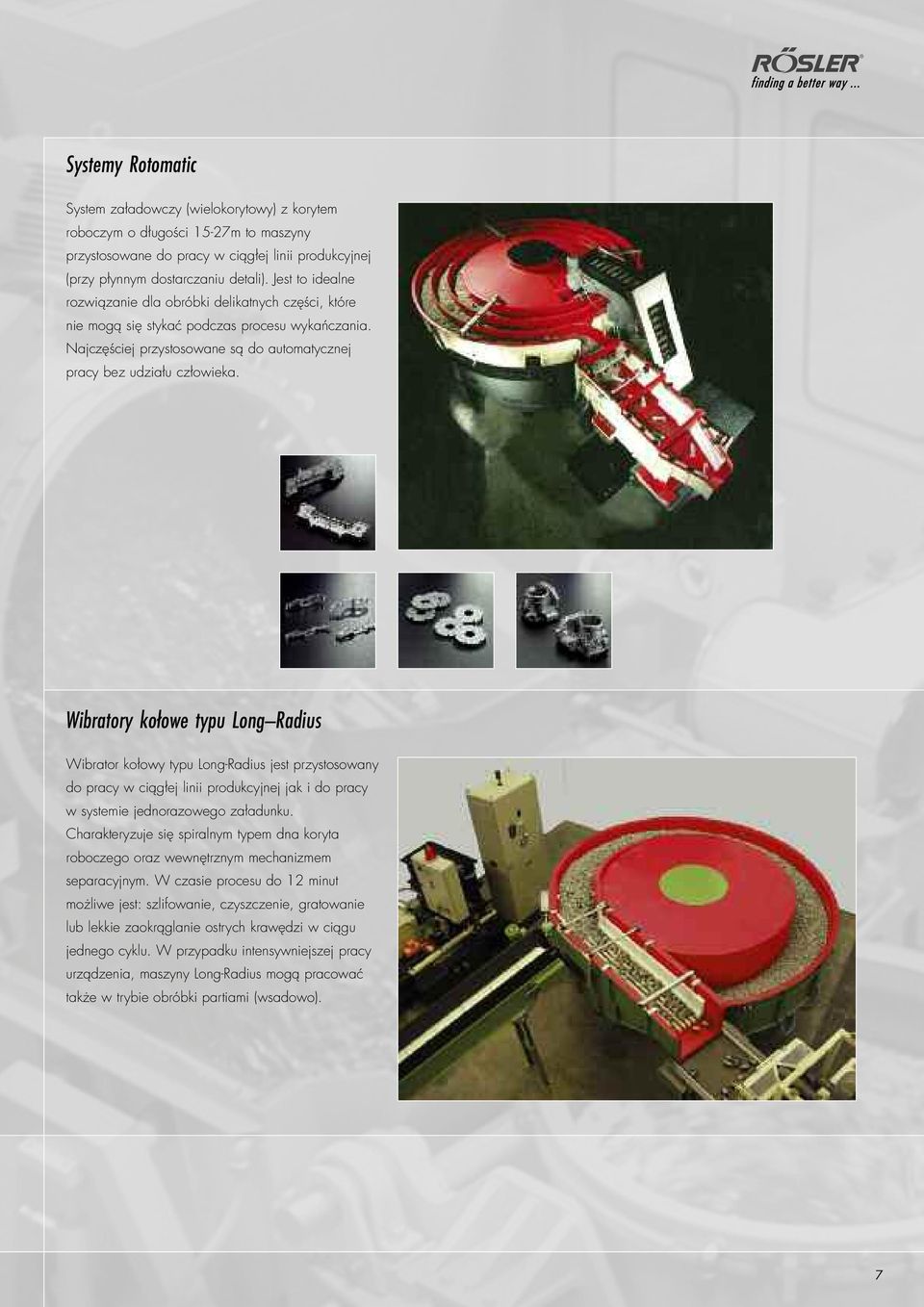 Wibratory kołowe typu Long Radius Wibrator kołowy typu Long-Radius jest przystosowany do pracy w ciągłej linii produkcyjnej jak i do pracy w systemie jednorazowego załadunku.