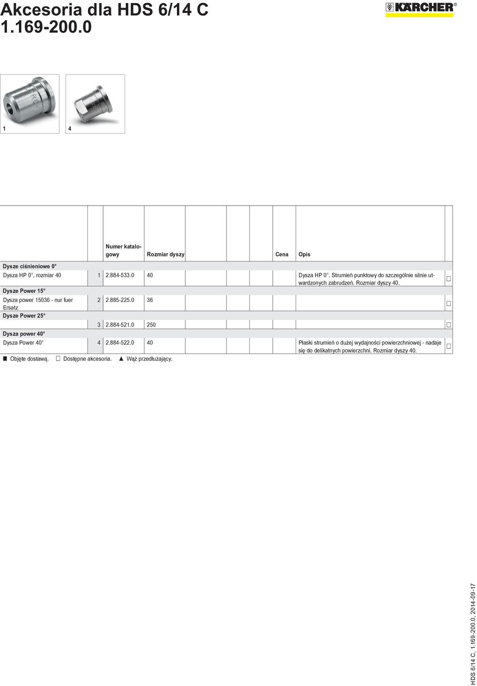 Dysze Power 15 Dysza power 15036 - nur fuer 2 2.885-225.0 36 Ersatz Dysze Power 25 3 2.884-521.