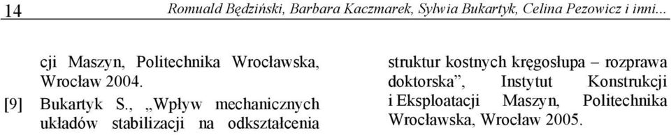 , Wpływ mechanicznych układów stabilizacji na odkształcenia struktur kostnych