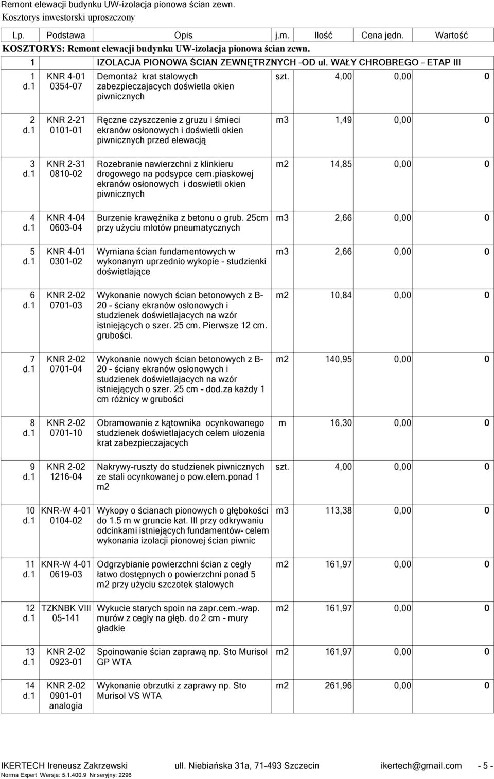 przed elewacją 1,49 3 KNR 2-31 0810-02 Rozebranie nawierzchni z klinkieru drogowego na podsypce cem.