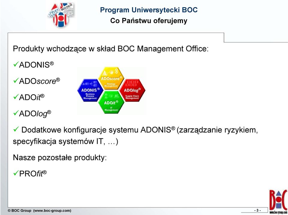 ADOlog Dodatkowe konfiguracje systemu ADONIS (zarządzanie